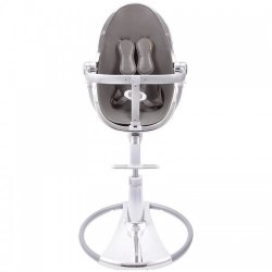 Grey - Стульчик для кормления Bloom  Fresco Chrome SILVER